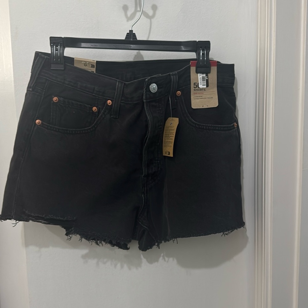Levi's Black Denim Shorts- Size 10/30
